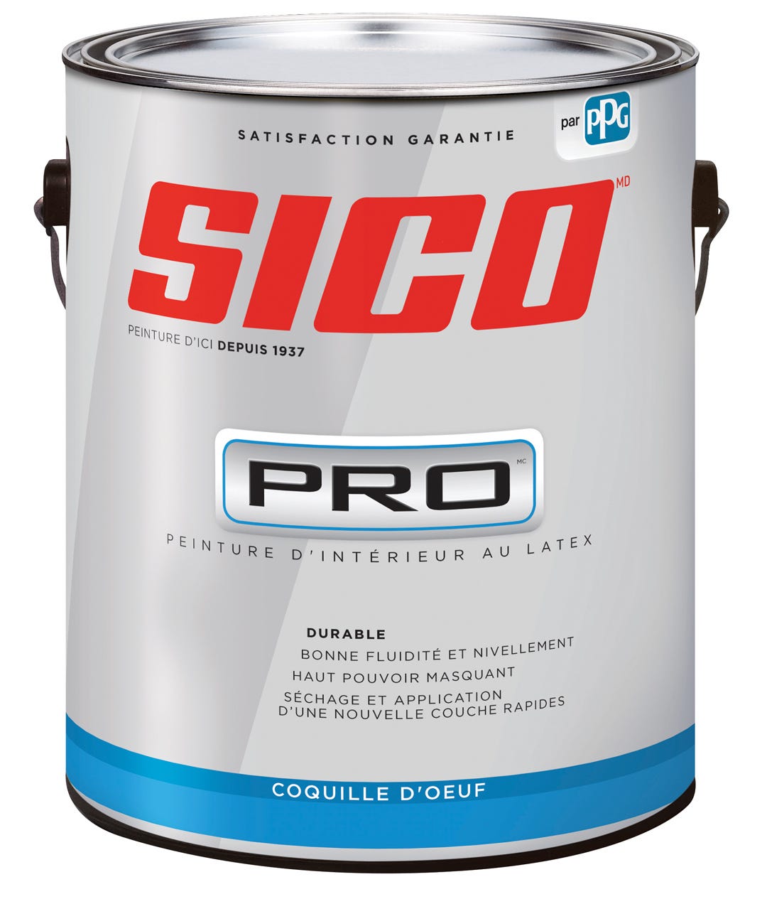 SICO PRO Interior Latex Paint, Eggshell Finish, Tint Base #3, 3.78 L