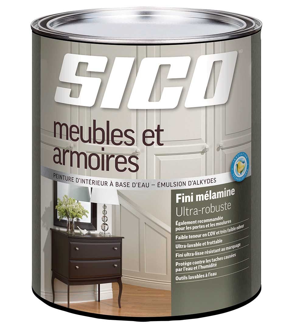 Latex Furniture and Cabinet Paint, Melamine Finish, Tint Base #2, 946 ml