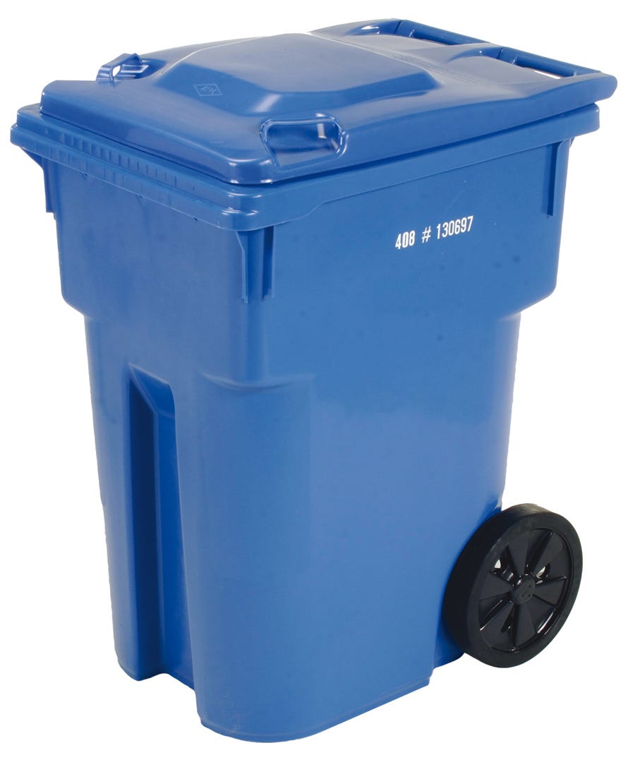 Wheeled Recycling Bin, 360 L, Blue