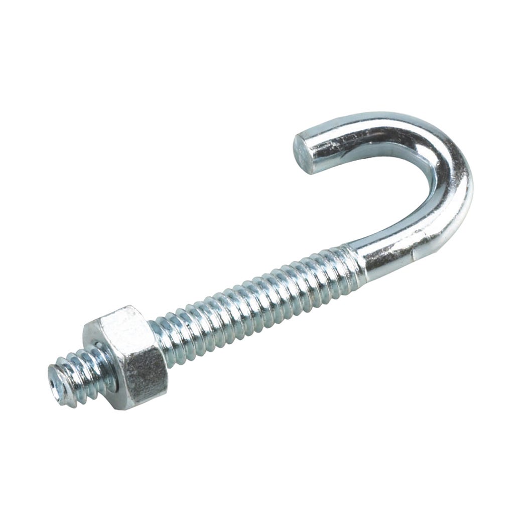 J-Bolt with Nuts, 5/16-in. X 3-in., Metal
