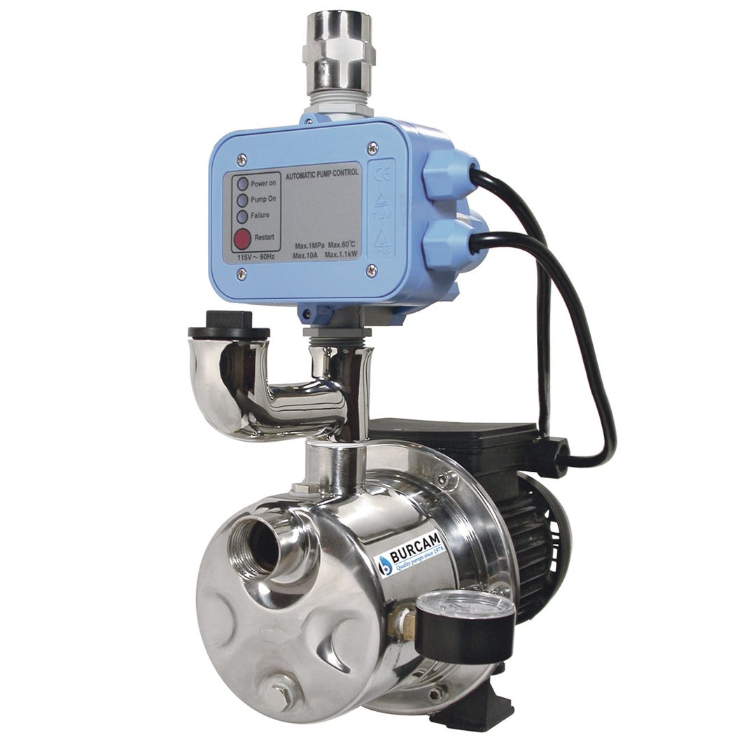 Jet Pump Pressure Boost/Tankless, Stainless Steel