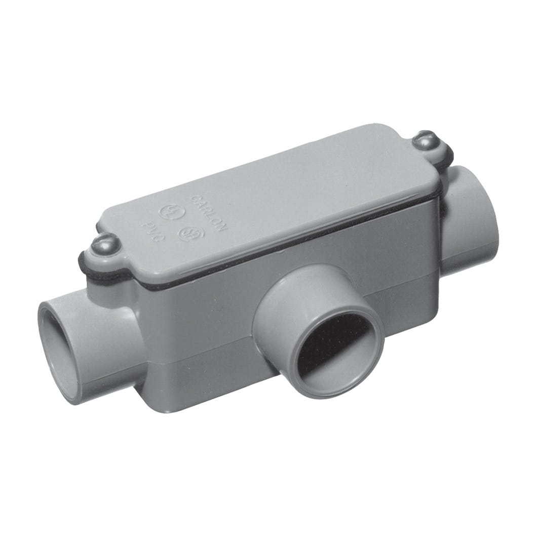 Junction Fitting, Type T, PVC, 1/2-in.