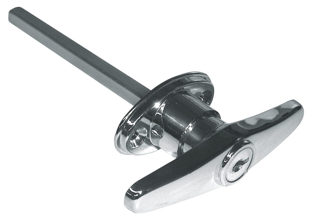 Keyed t garage door lock