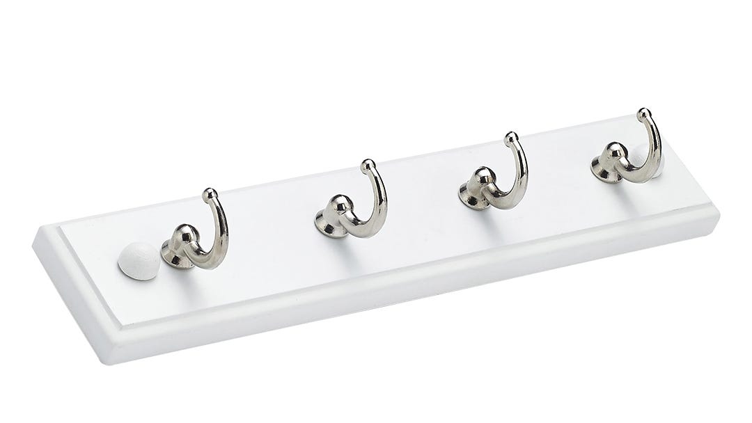 Utility Key Hook (4), White