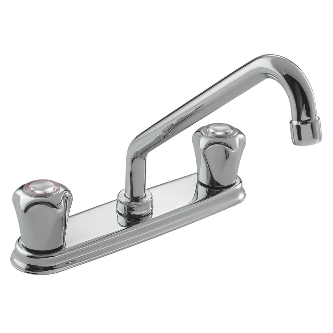 Two-handle kitchen faucet - polished chrome
