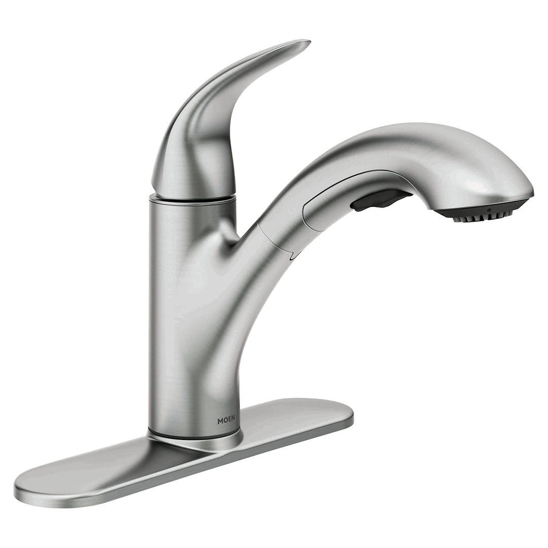Kitchen Faucet, Medina, Pull Out Spout, 1 Handle, Stainless Steel