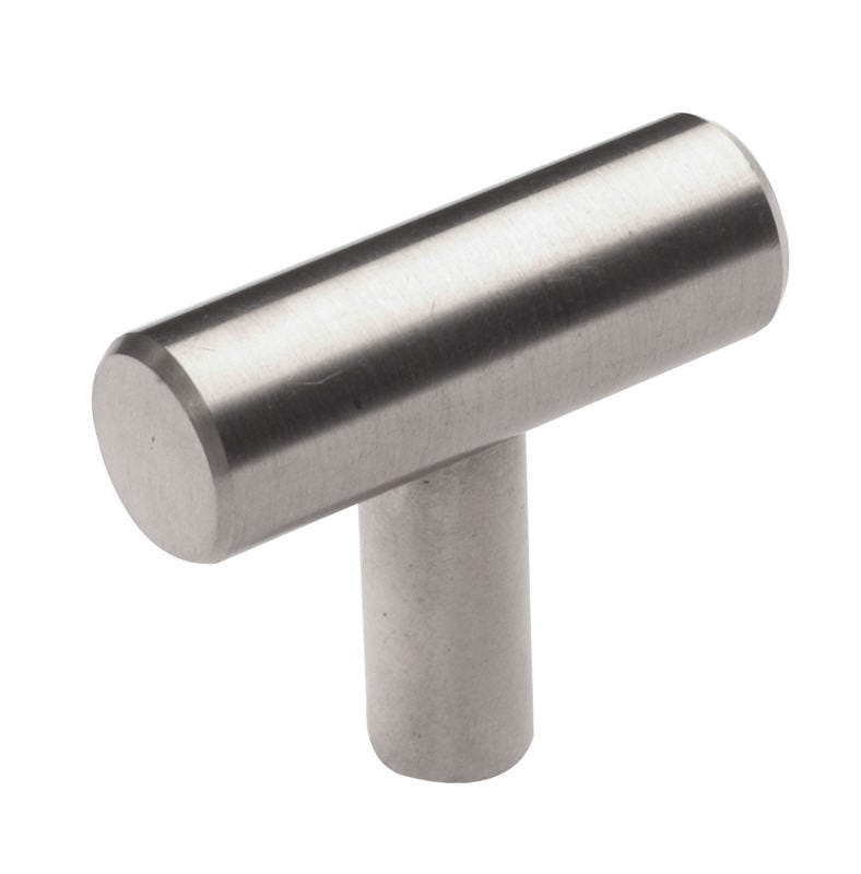 Contemporary Steel Knobs, Brushed Nickel, 40 mm