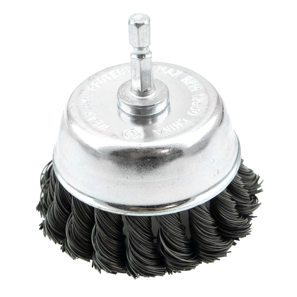 Knotted End Cup Brush Coarse, 3-in.