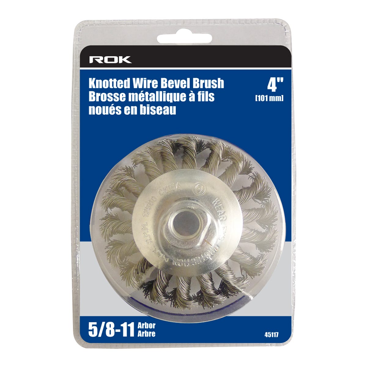 Knotted Wire Bevel Brush, 4-in.