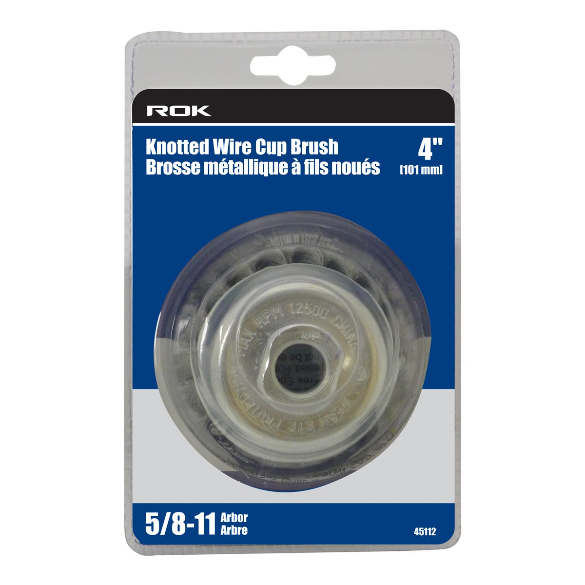 Knotted Wire Cup Brush, 4-in.