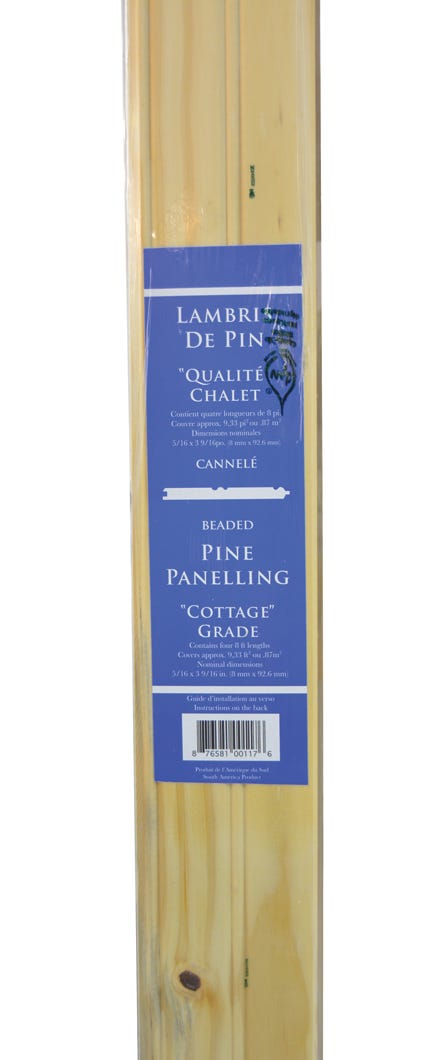 Knotty pine panelling