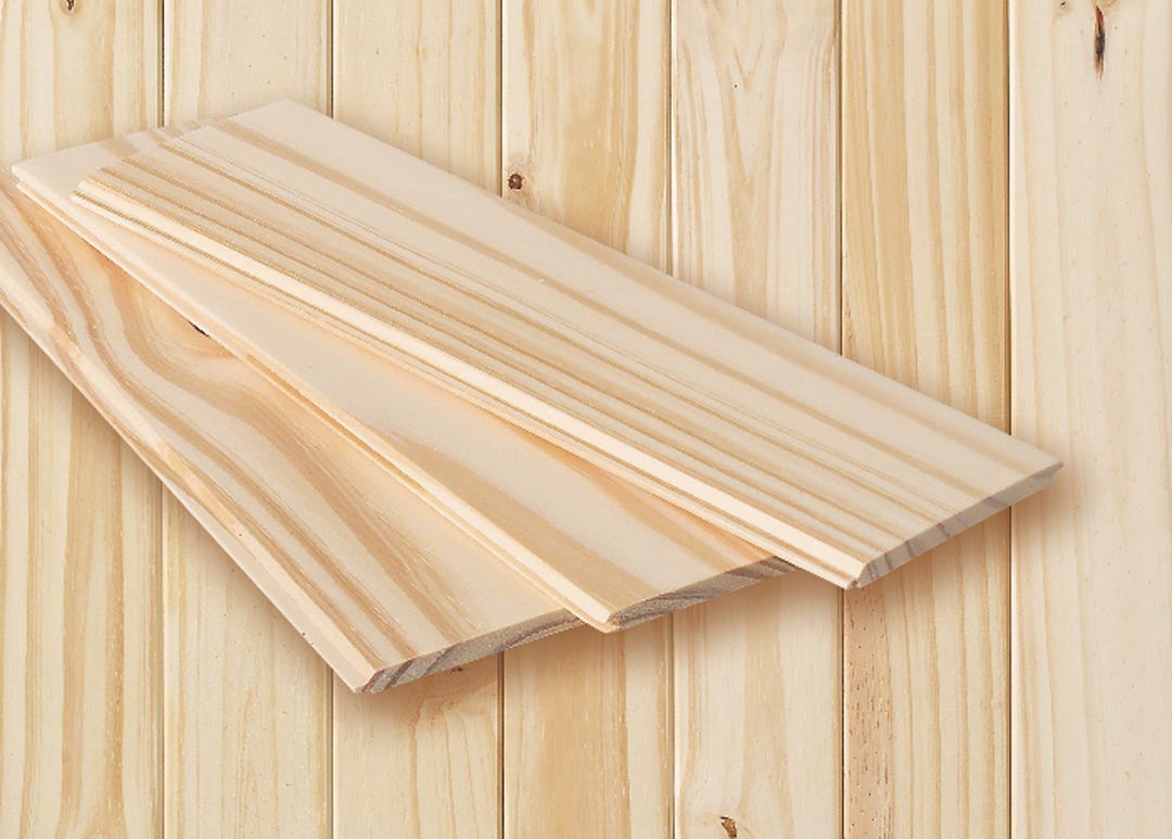 Knotty pine panelling V-joint