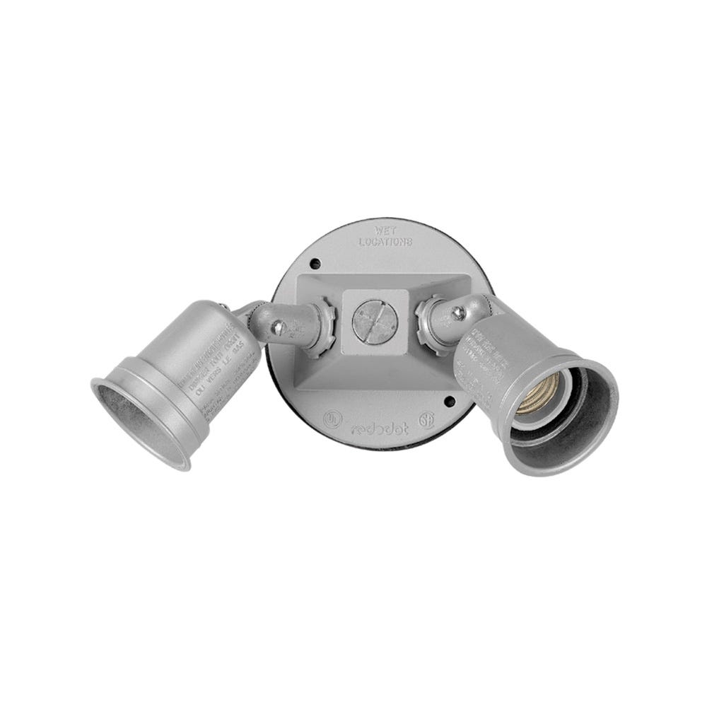 Lamp Holder Double/Round Cover, Die Cast, Zinc