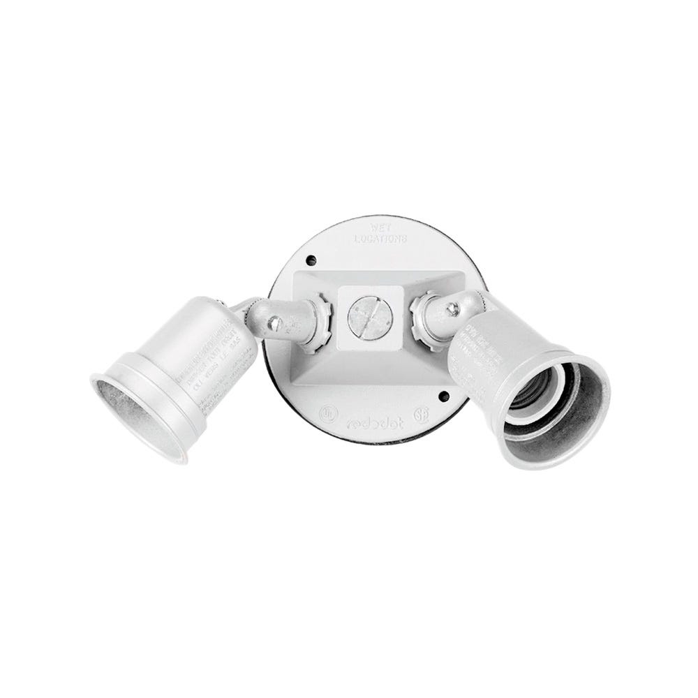 Lamp Holder Double/Round Cover, Die Cast Zinc
