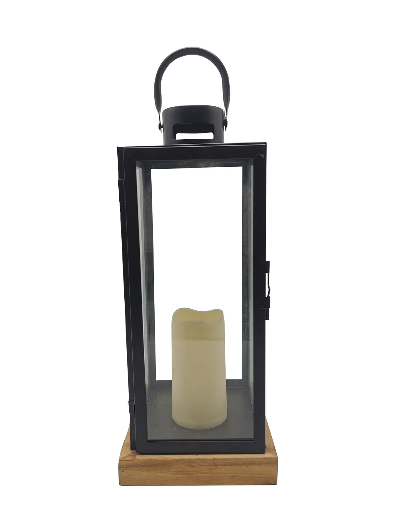 Decorative Garden Lantern, 18.50 cm X 43 cm X 18.50 cm, Black