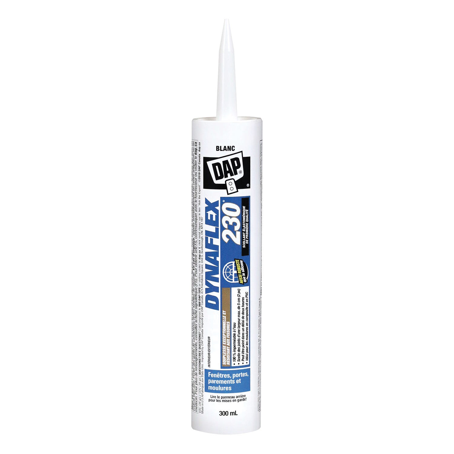 Latex based caulk for window, door and trim, 300 ml, white