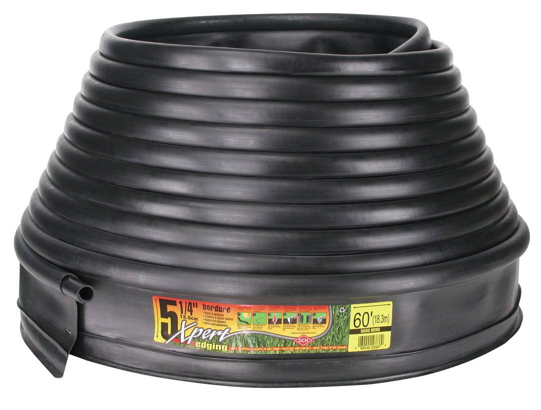 Xpert Lawn Edging, 5 1/4-in. X 60', Black