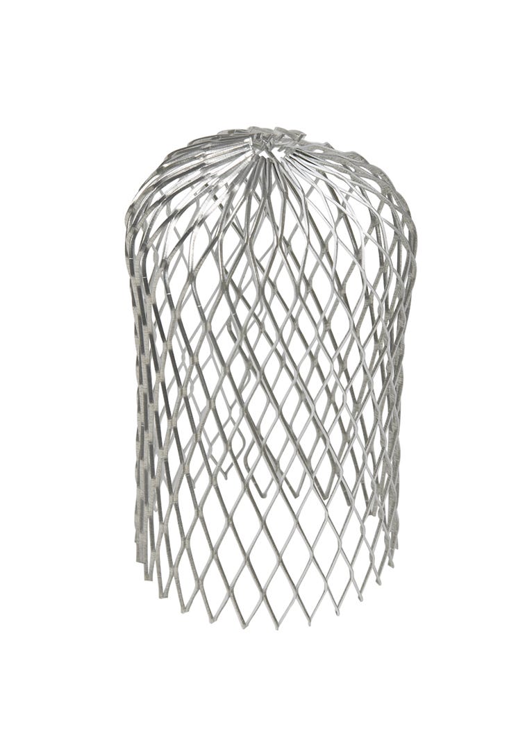 Leaf strainer expandable in aluminum