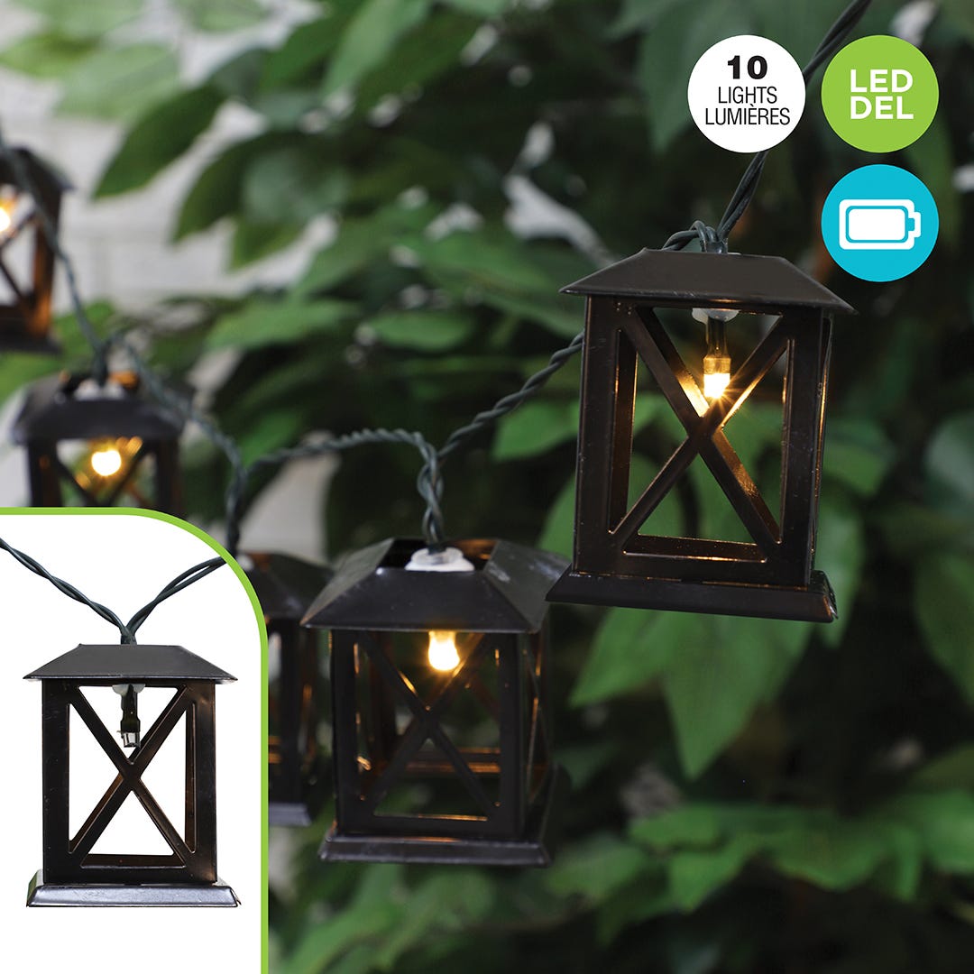 Danson 10 LED Metal Lantern String Lights