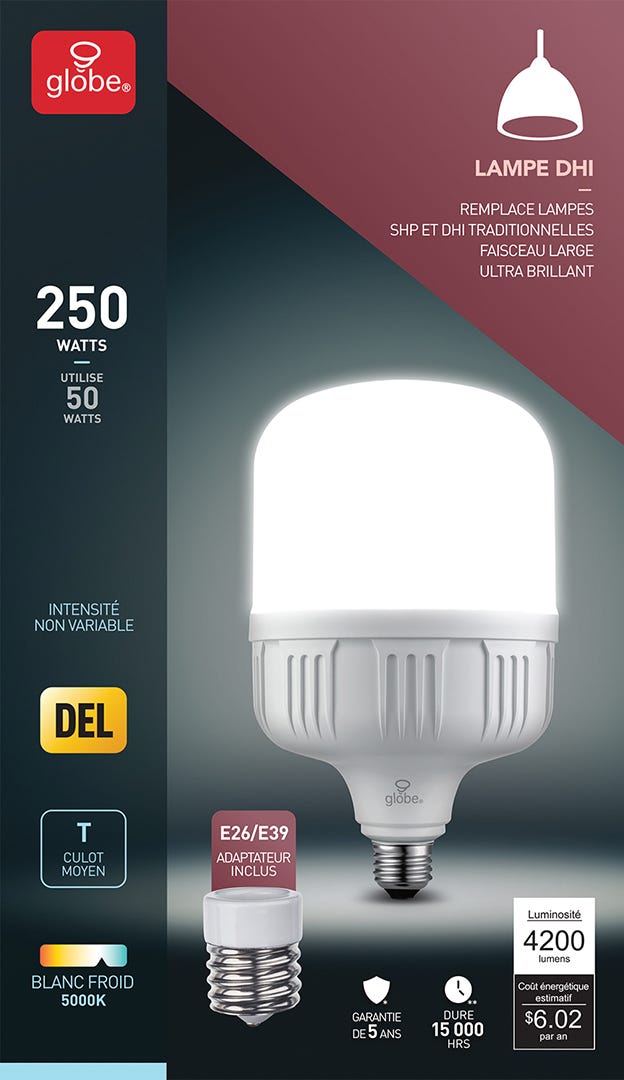 LED Bulb, T140, 50W, 5000K