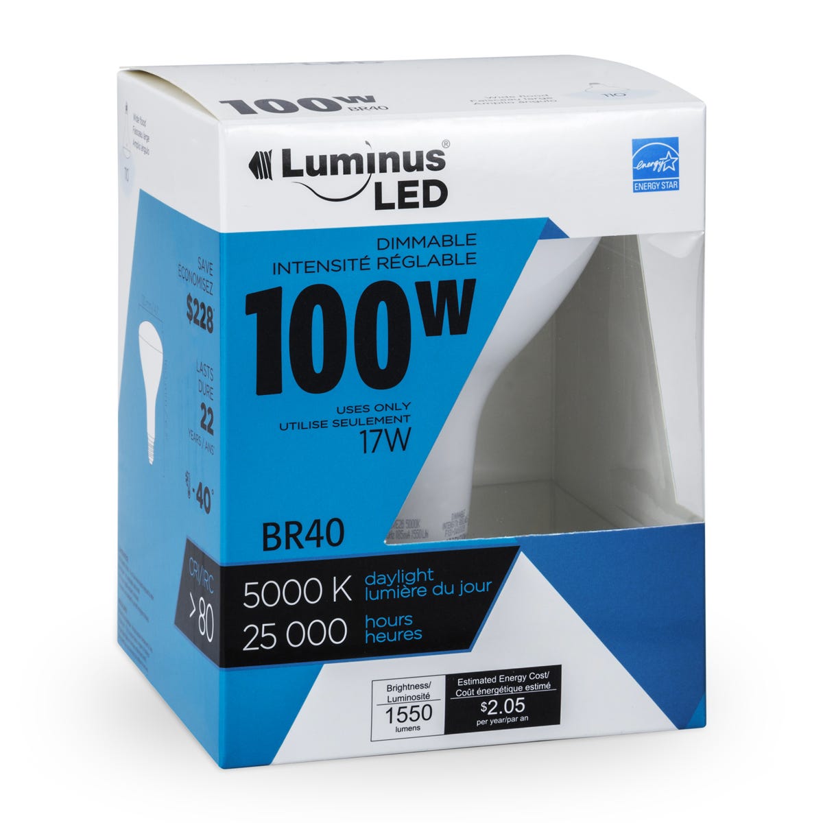 BR40 LED Bulb, 17W, 5000K
