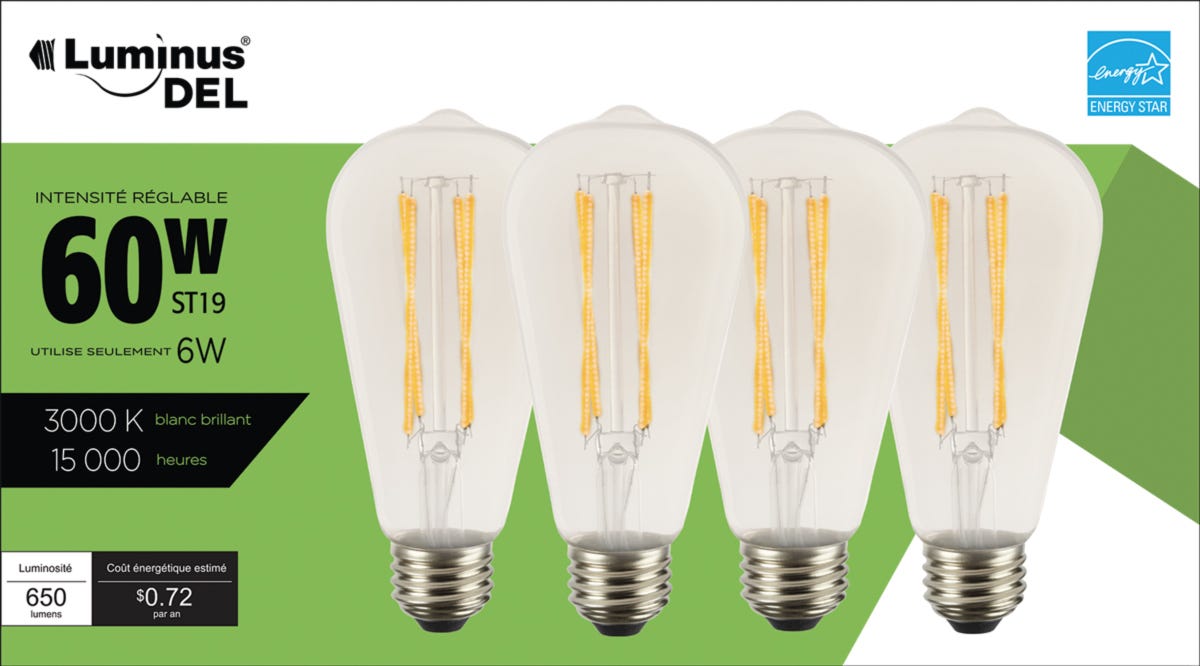 LED Bulb, ST19, 6W, 3000K