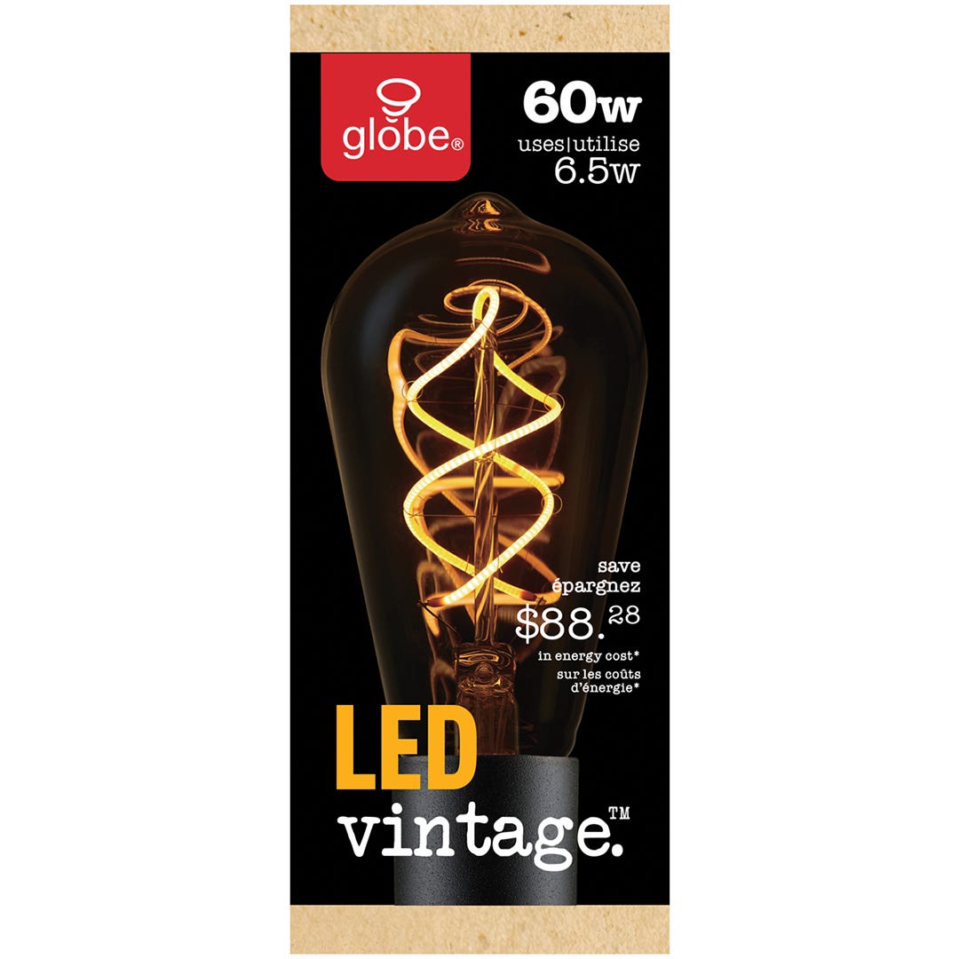 LED Bulb, ST19, 6.5W, 2000K
