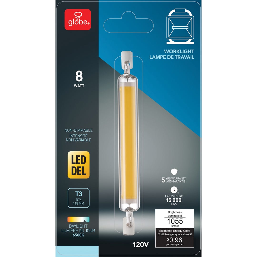 LED Bulb, T3, 8W, 6500K
