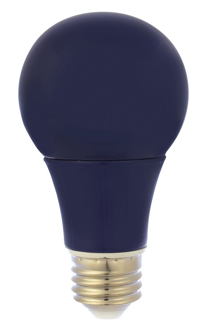 LED Bulb, A19, 6W, blue