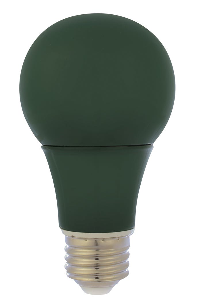 LED Bulb, A19, 6W, green