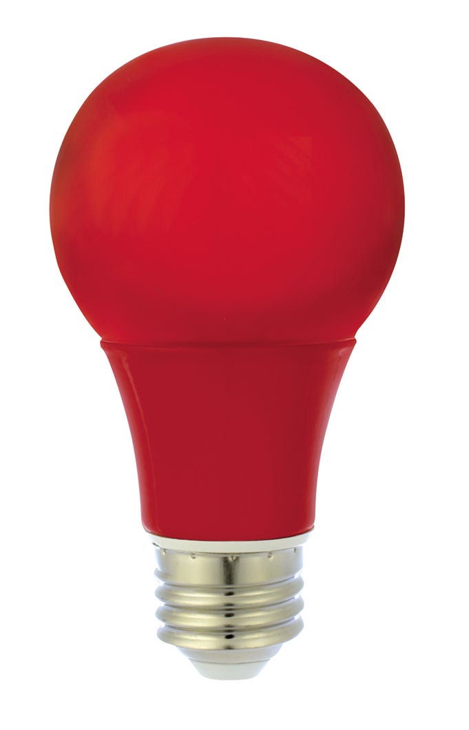 LED Bulb, A19, 6W, red