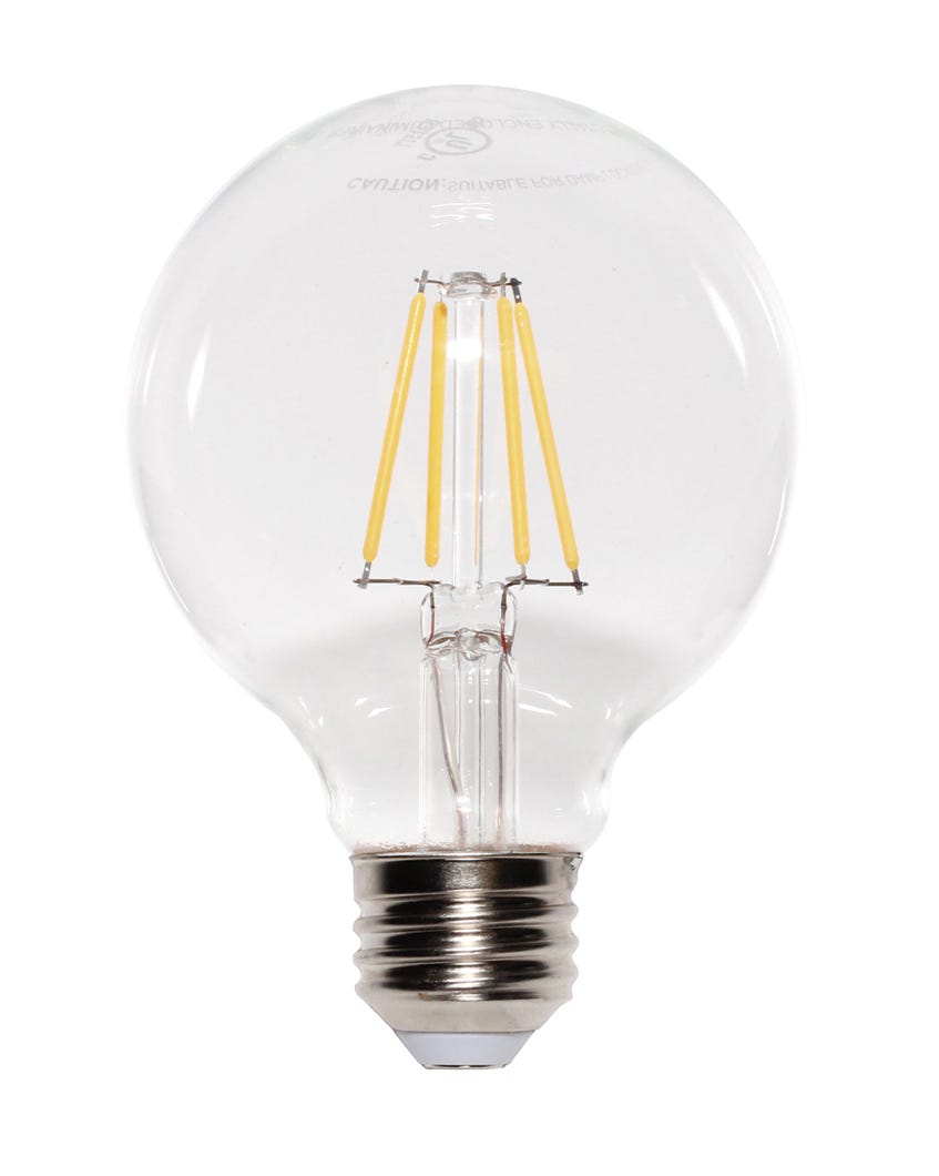 LED Filament Bulb, G25, 4.5W, 2700K