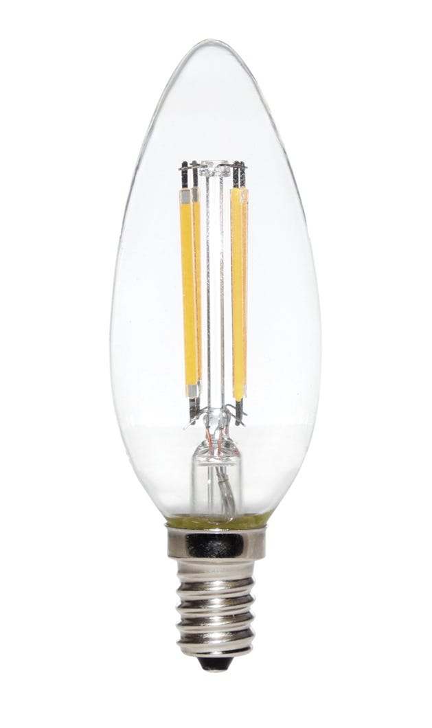 LED Filament Bulb, B10, E12, 4W, 2700K