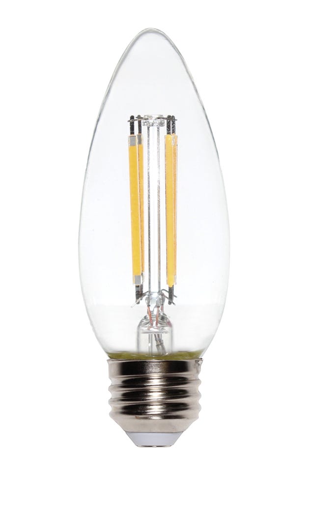 LED Filament Bulb, B10, E26, 4W, 2700K