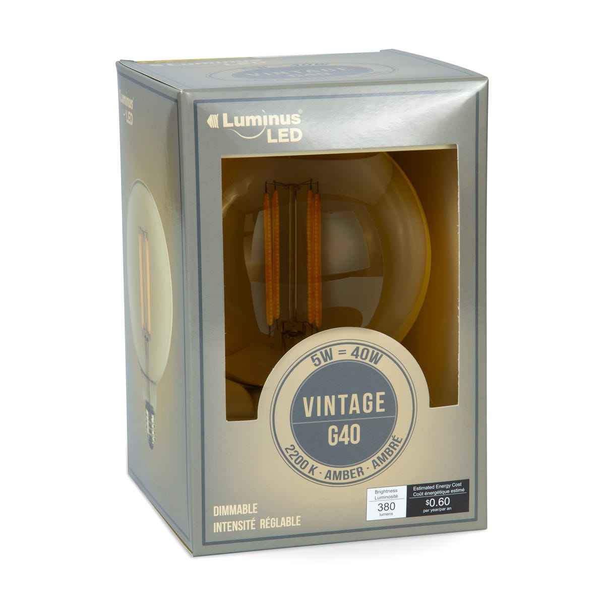 Vintage LED Bulb, G40, 5W, 2200K