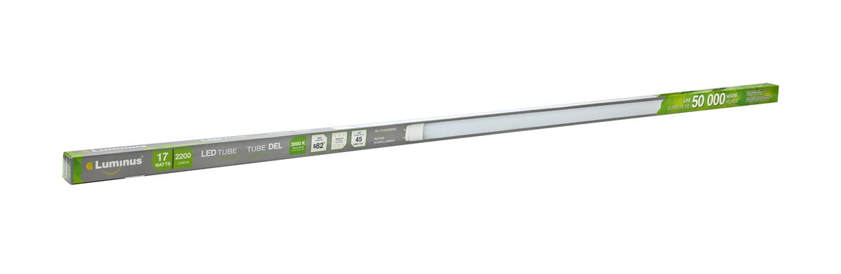 LED Tube, 17W, 3000K, 48 in