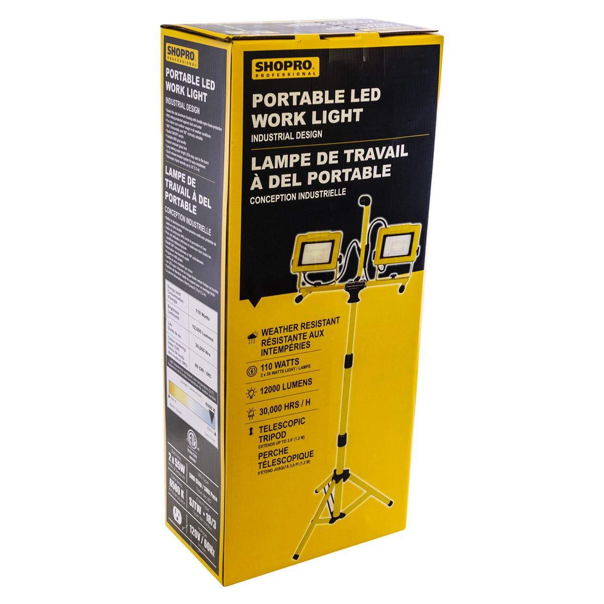 Led Work Lights, Black & Yellow