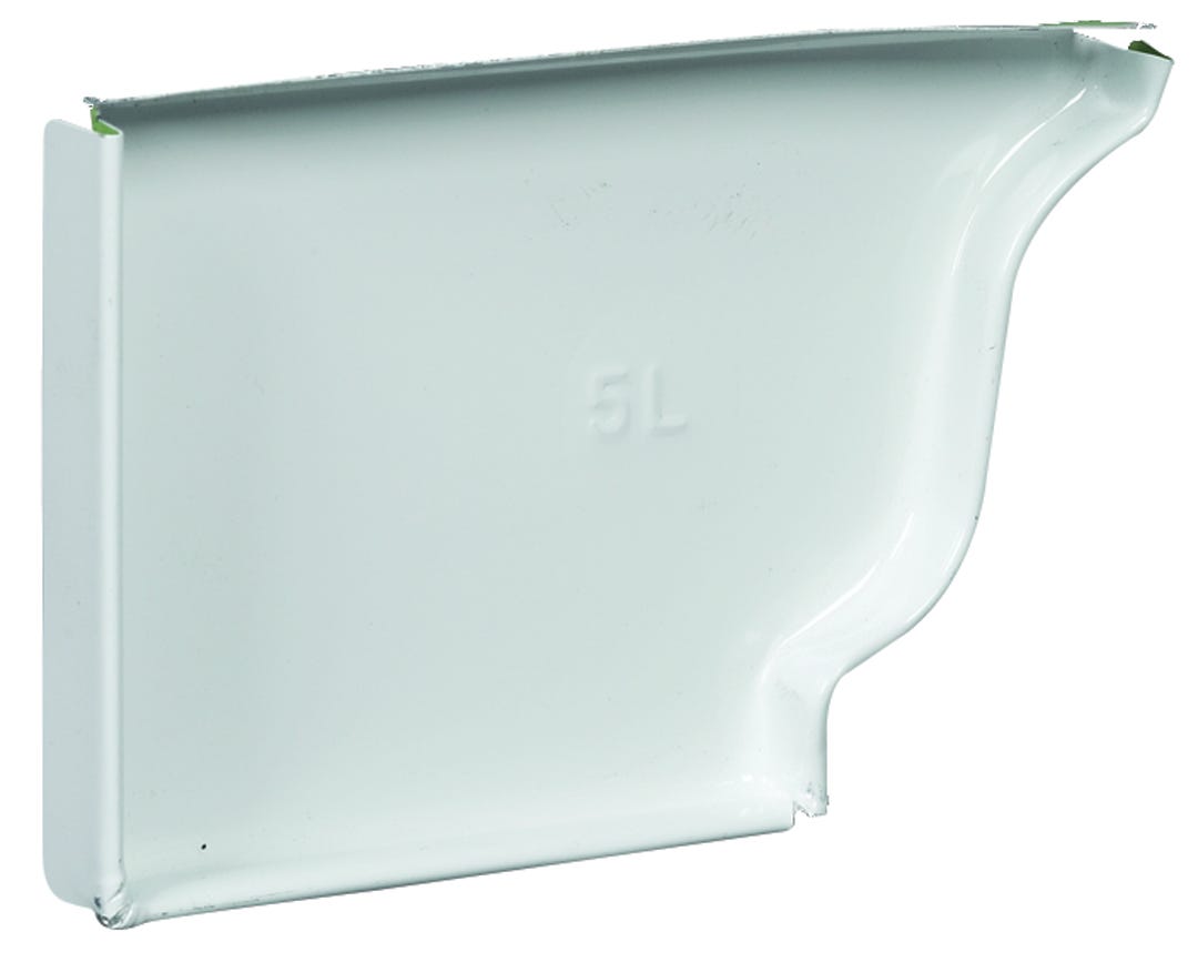 Left end cap aluminum for gutter