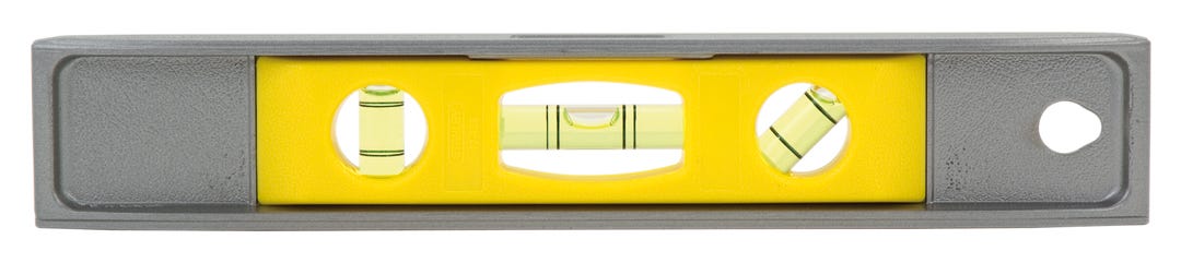 Magnetic Aluminum Level, 3 Vials, 9-in.