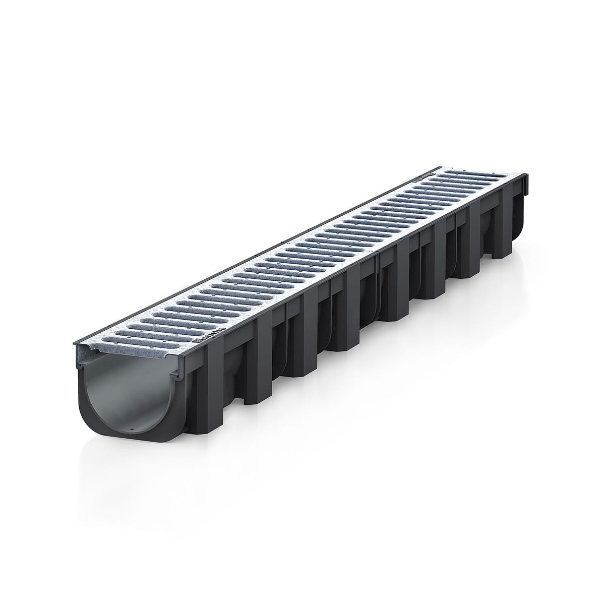 Linear channeltop X with galv. slot grate