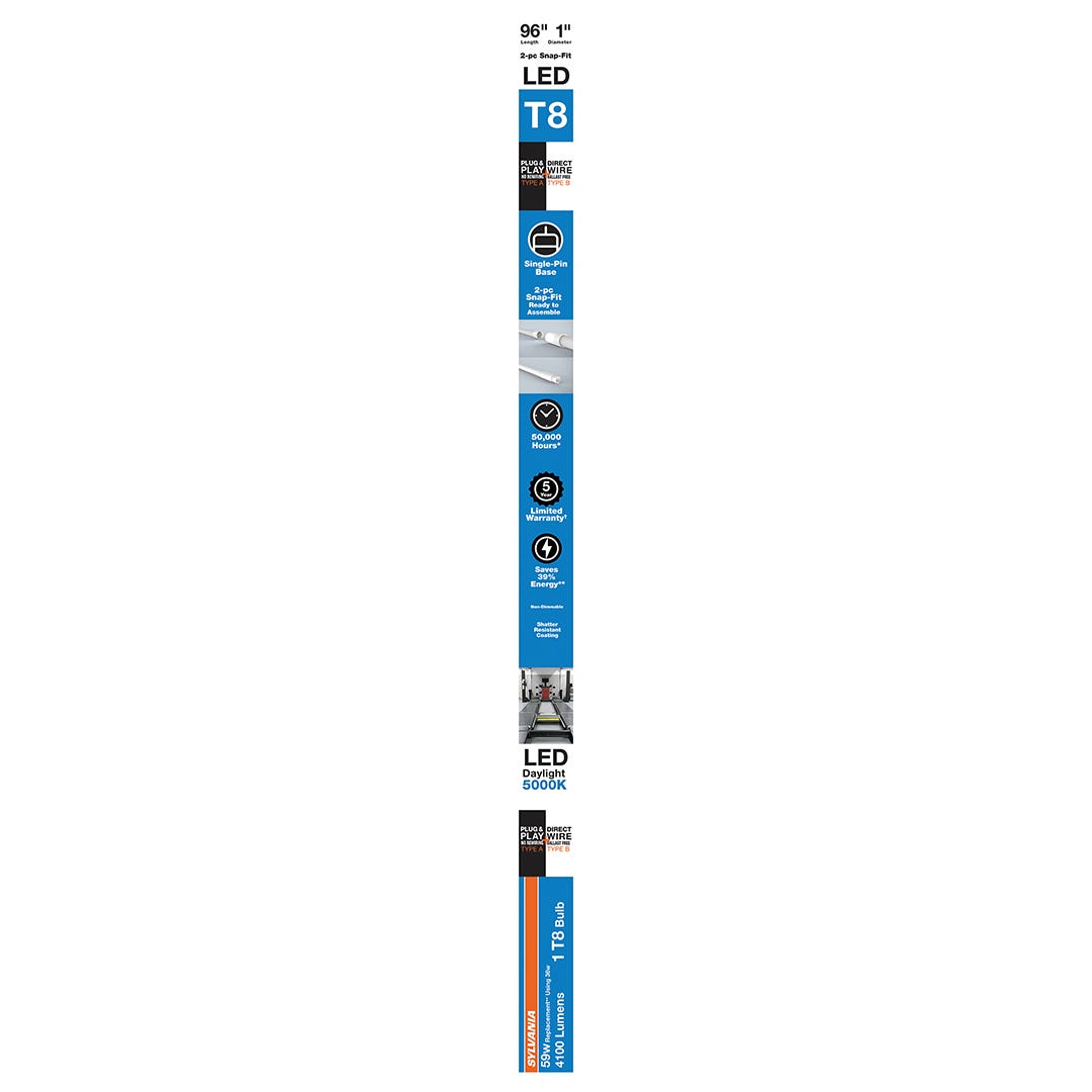 Linear LED Bulbs, 96 in., cool white