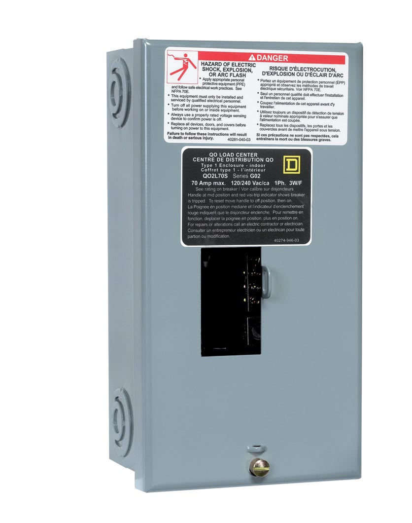Load Center, Sub Panel, 2 Circuits
