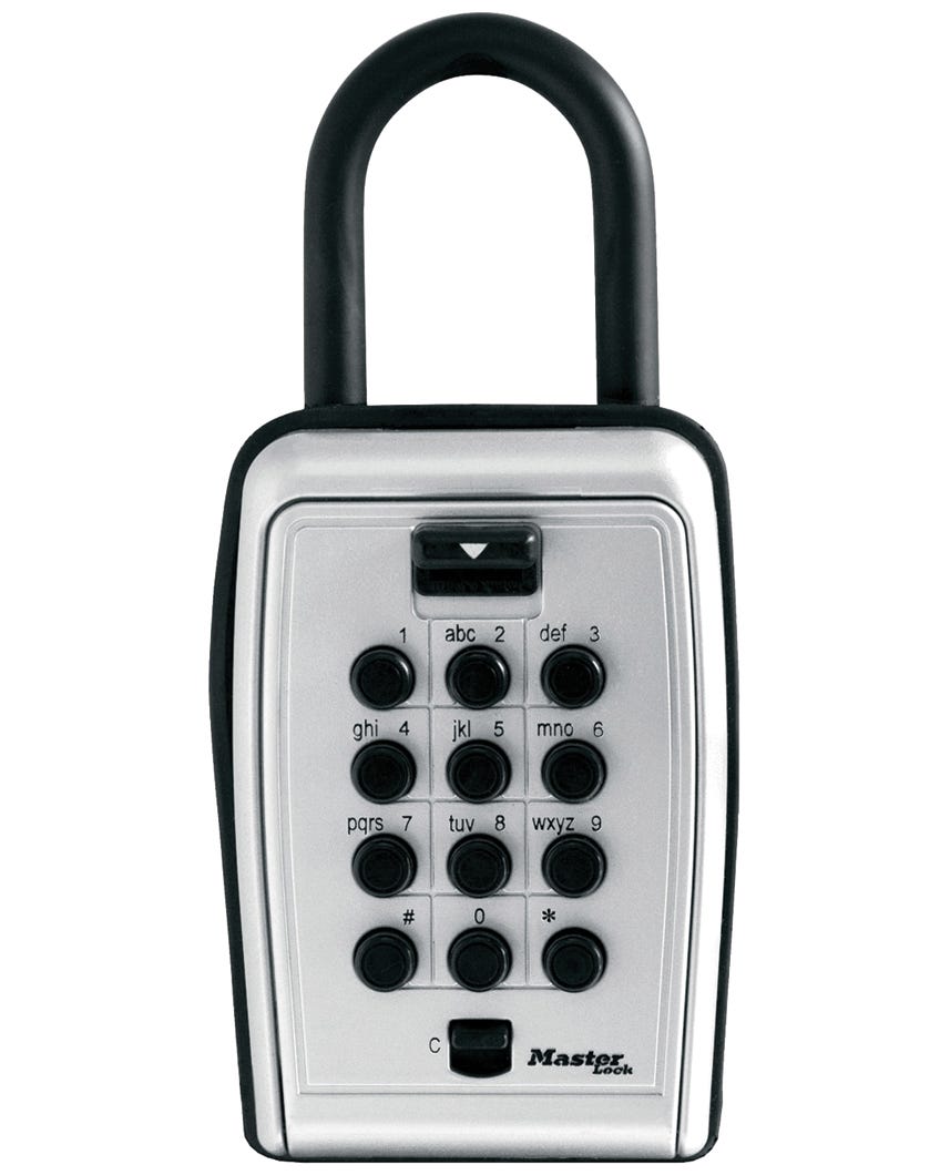 Lock Box Wall Mount with Push Button/Shackle