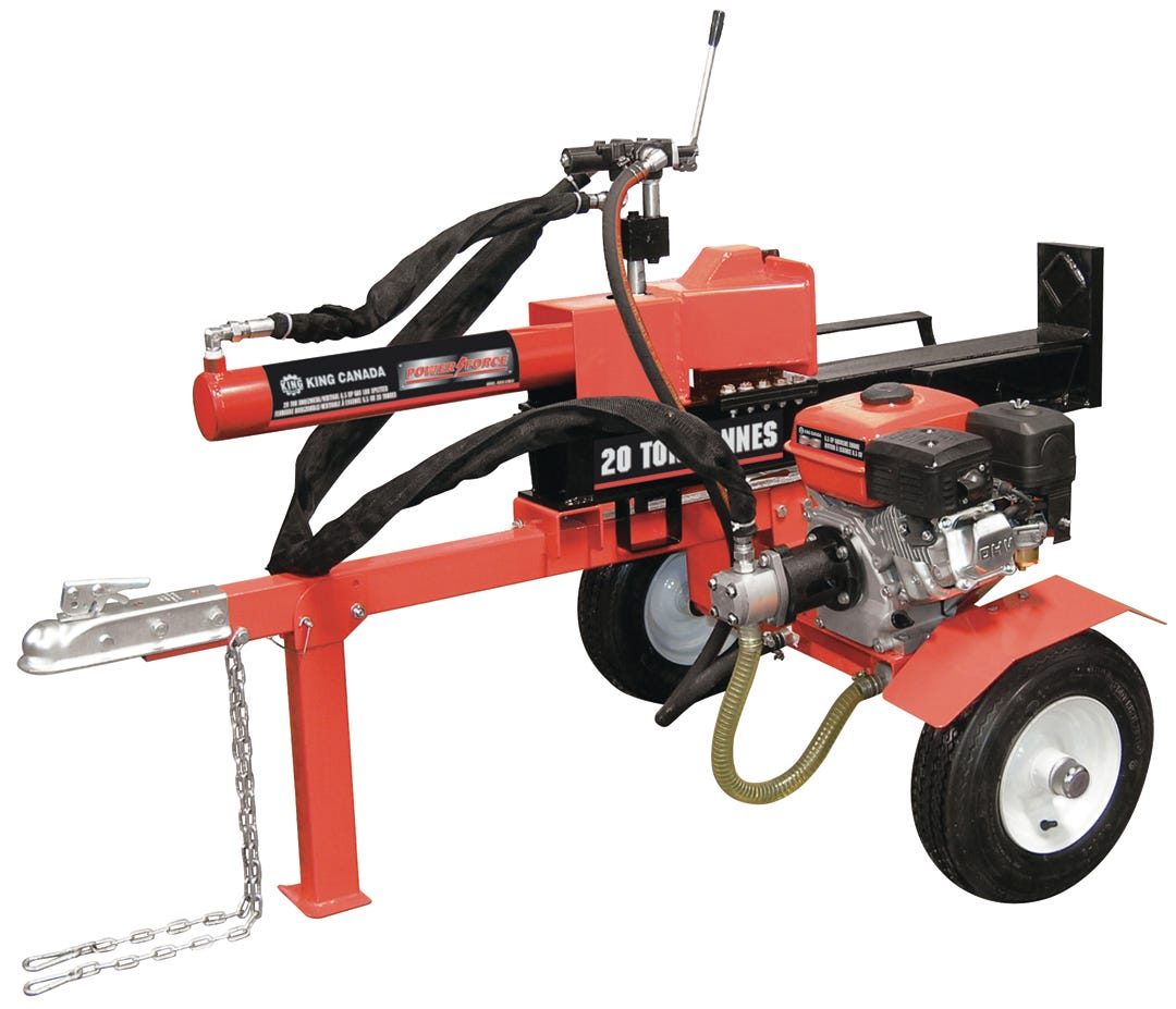 Log Splitter Horizontal/Vertical Gas, 20 Ton