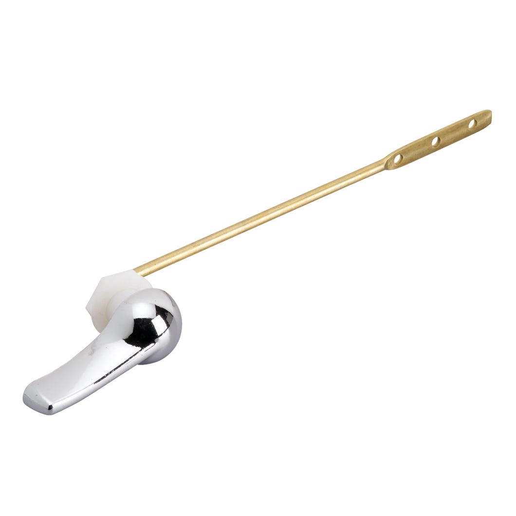 Long arm tank lever for toilet