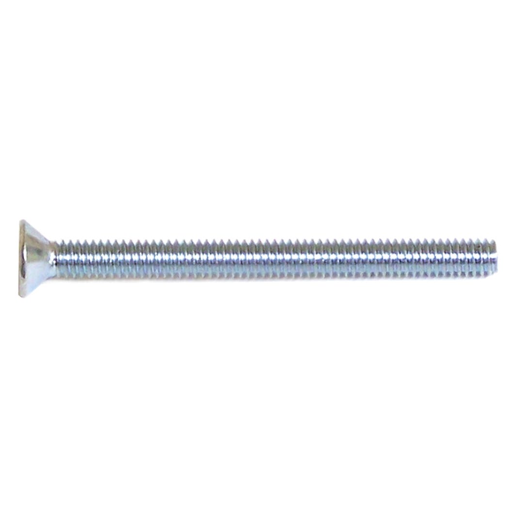 Flat Head Machine Screw, Zinc Plated, Quadrex Drive, #8 X 2-in., 100/Pack