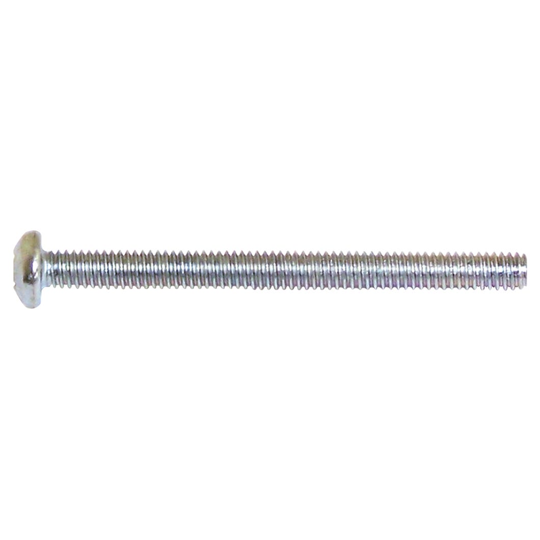 Pan Head Machine Screw, Zinc Plated, Quadrex Drive 1/4-in. X 3-in., 100/Pack