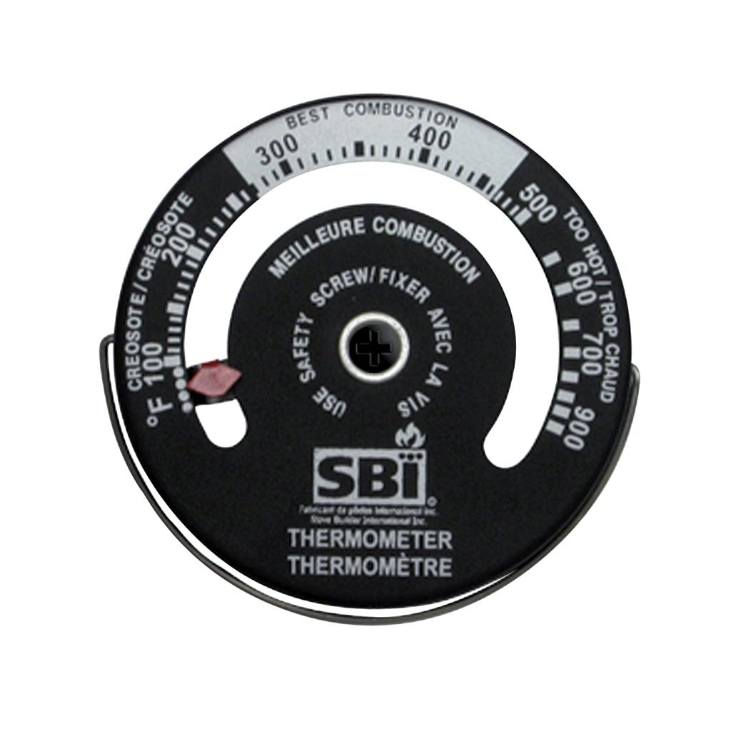 Magnetic thermometer for wood stove