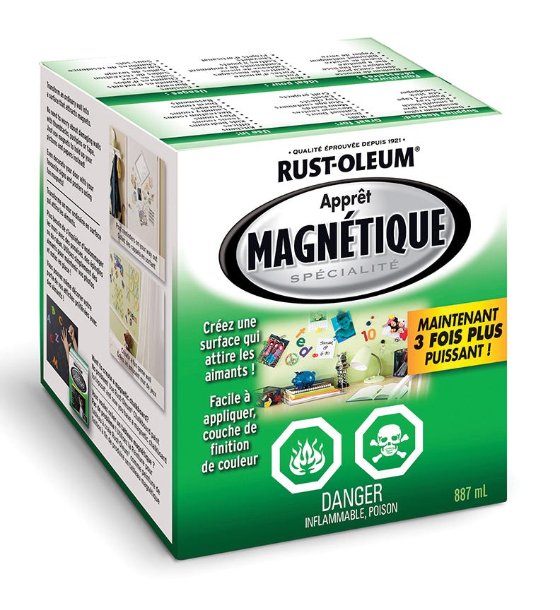 Magnetic Wall Primer, Grey, 887 ml
