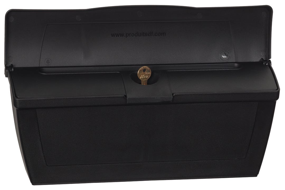 Plastic Mailbox, Black
